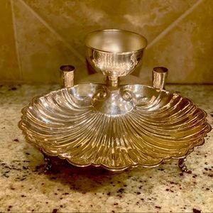 VINTAGE (LB)~ Silver Plated Shell- Shrimp Cocktail